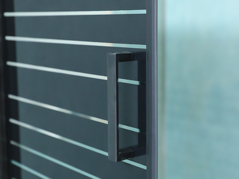 Cabina de ducha deslizante cuadrada de perfil de aluminio negro SQ con manija de agujeros dobles Cabina de ducha deslizante cuadrada de perfil de aluminio negro SQ con manija de agujeros dobles