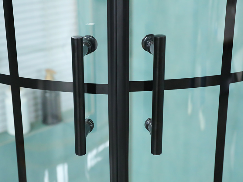 Cabina de ducha deslizante doble de vidrio templado con forma de arco SE Cabina de ducha deslizante doble de vidrio templado con forma de arco SE