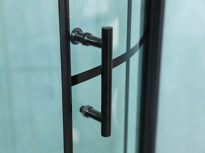 Cabina de ducha deslizante doble de vidrio templado con forma de arco SE Cabina de ducha deslizante doble de vidrio templado con forma de arco SE