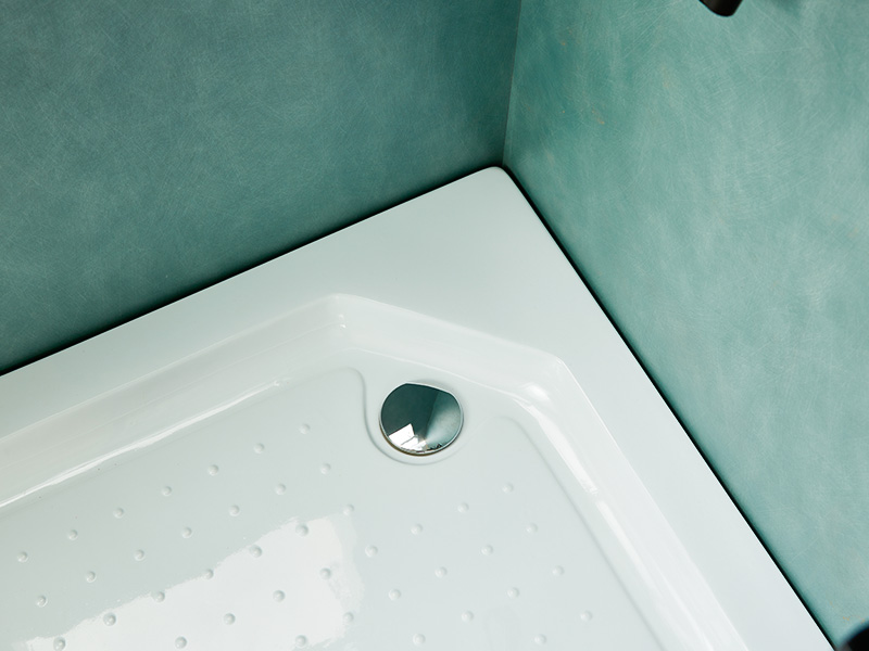 Mampara de ducha corrediza SQ, vidrio templado transparente, perfil de aluminio negro, manija con orificios dobles, con bandeja Mampara de ducha corrediza SQ, vidrio templado transparente, perfil de aluminio negro, manija con orificios dobles, con bandeja