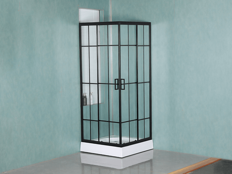 Vidrio templado transparente SQ con cabina de ducha deslizante de impresión
