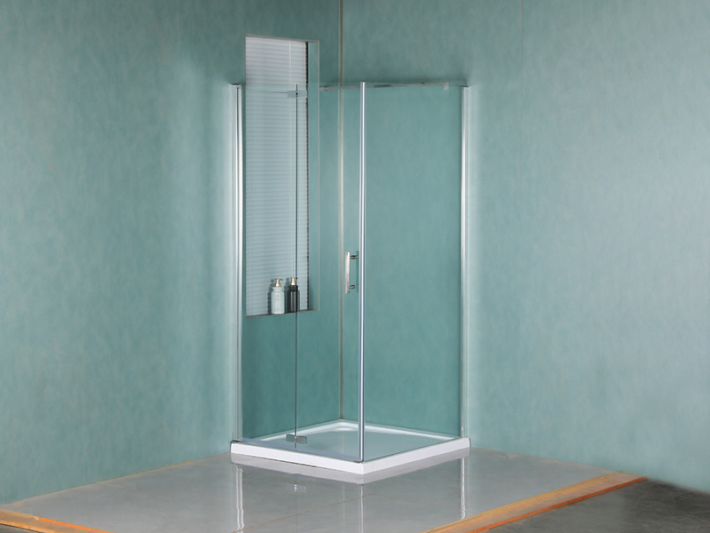 Mampara de ducha con perfil de aluminio cromado LD Pivot
